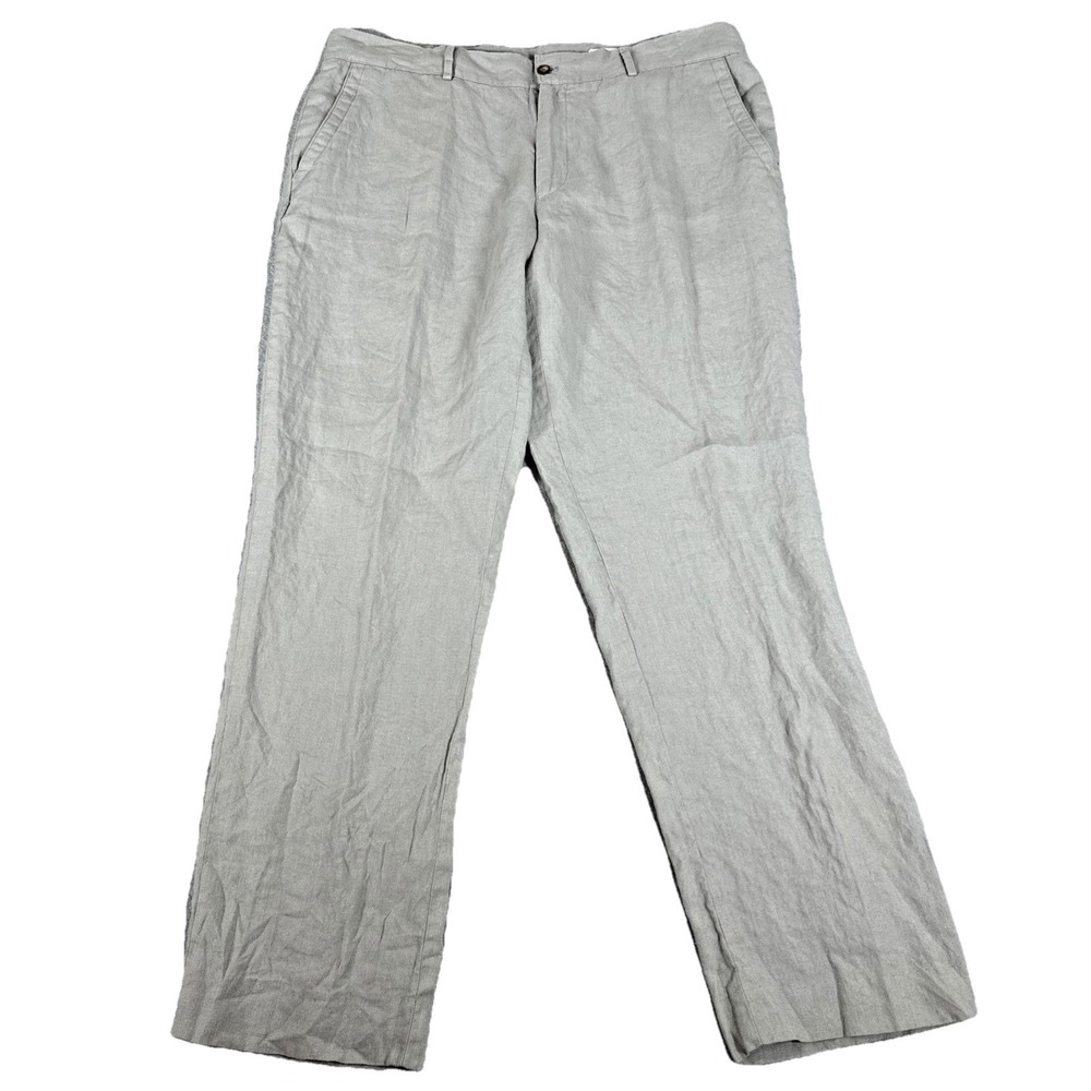 Jackson James Men's Linen Chino Pants light Weight Light Khakis Size 38R(38x31)